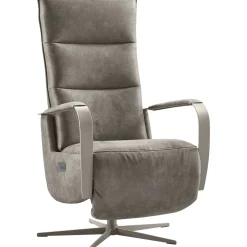 Relaxfauteuil Seduto Elektrisch microleder donkergrijs