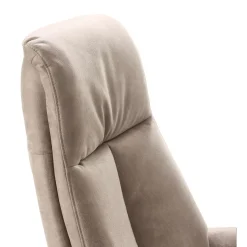 Relaxfauteuil Serio Beige donker hout premium comfort