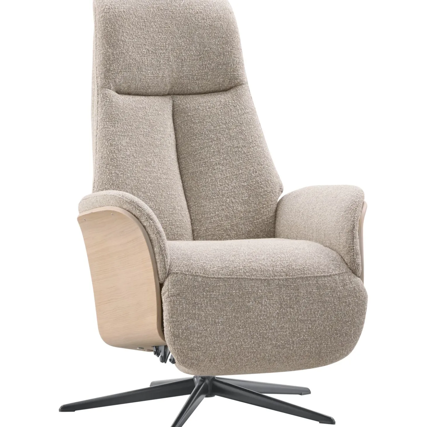 Relaxfauteuil Serio Beige licht hout premium comfort