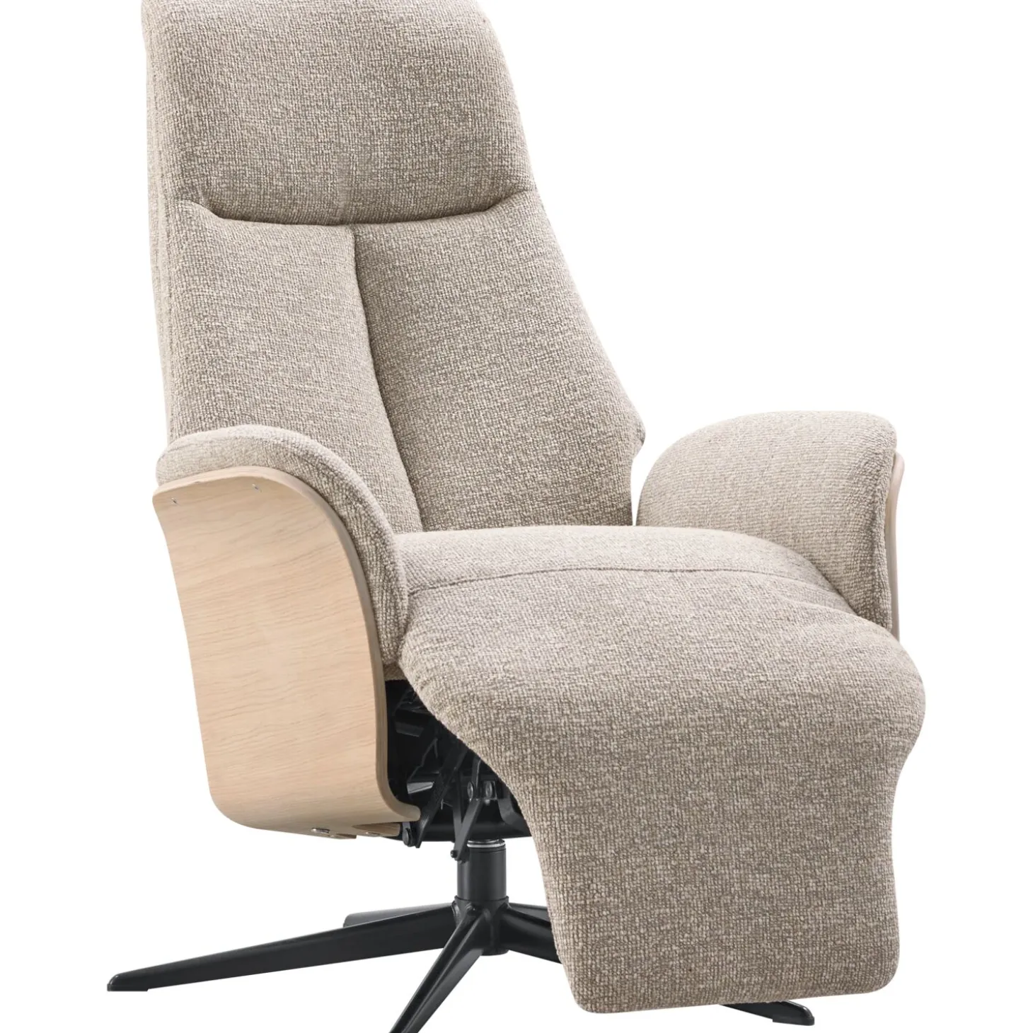 Relaxfauteuil Serio Beige licht hout premium comfort