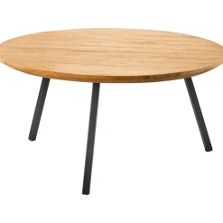 Salontafel Aska Teakhout 75 cm rond naturel brushed
