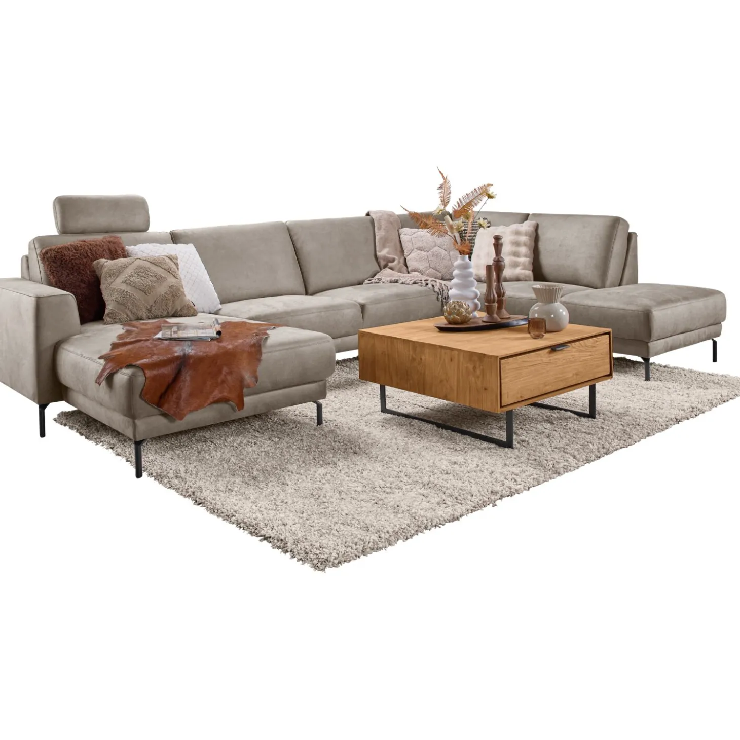 Salontafel Aska 80x80 cm vierkant naturel brushed