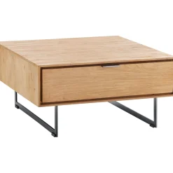 Salontafel Aska 80x80 cm vierkant naturel brushed