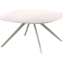 Salontafel Fitura Keramiek 80x80 cm vierkant wit
