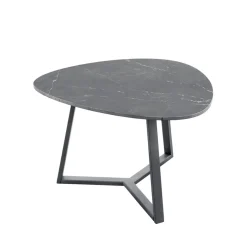 Salontafel Lineto 47x61 cm organisch zwart keramiek