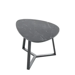 Salontafel Lineto 47x61 cm organisch zwart keramiek