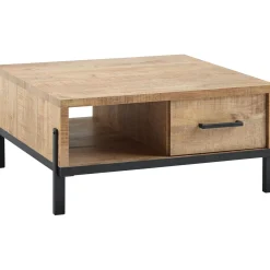 Salontafel Ricardi 90x90 cm vierkant mango