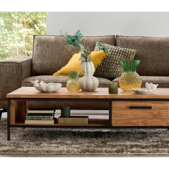 Salontafel Romaro Teakhout 135x67 cm rechthoekig mix rough