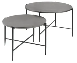 Salontafelset Pilunio 64 en 84 rond nikkel