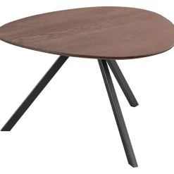 Salontafel Tavolo Eikenhout 70x70 cm organisch donkerbruin