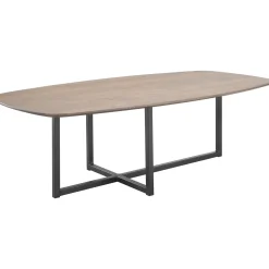 Salontafel Tavolo Eikenhout 70x140 cm Deens ovaal grijs