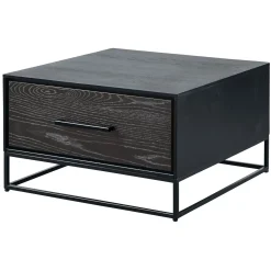 Salontafel Vinito (65 CM) eiken fineer zwart