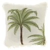 Sierkussen Antrona 45x45 cm wit palmboom
