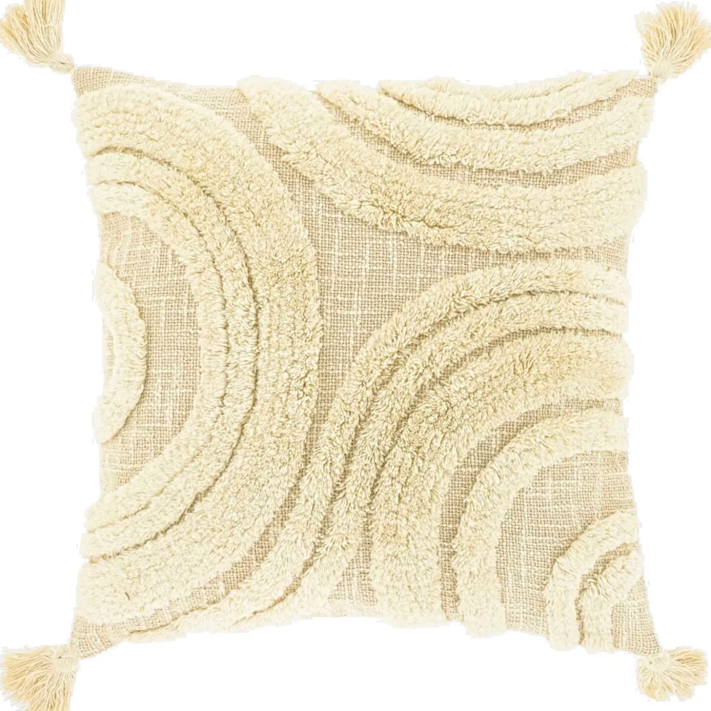 Sierkussen Foglia 45x45cm dessin 2 naturel