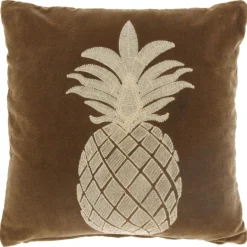 Sierkussen Gorduno Ananas 45x45cm bruin