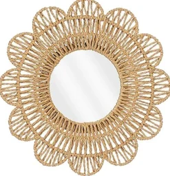 Spiegel Novellara Rond 39 cm bruin small