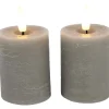 Stompkaars Benevento LED grijs 5 cm rond set van 2