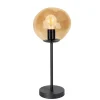 Tafellamp Macato Zwart amber glas 1-lichts