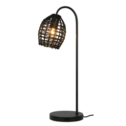 Tafellamp Orcia Rond rotan zwart