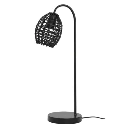 Tafellamp Orcia Rond rotan zwart