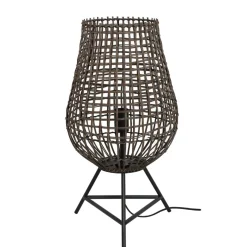Tafellamp Scarperio Rond 33 cm rotan bruin