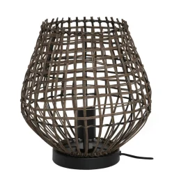 Tafellamp Scarperio Rond 29 cm rotan bruin