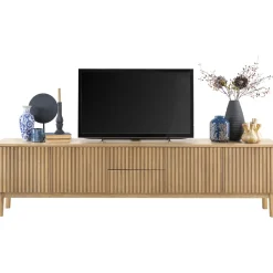 TV-meubel Arrosto Eikenhout 58x225x40 cm light roast