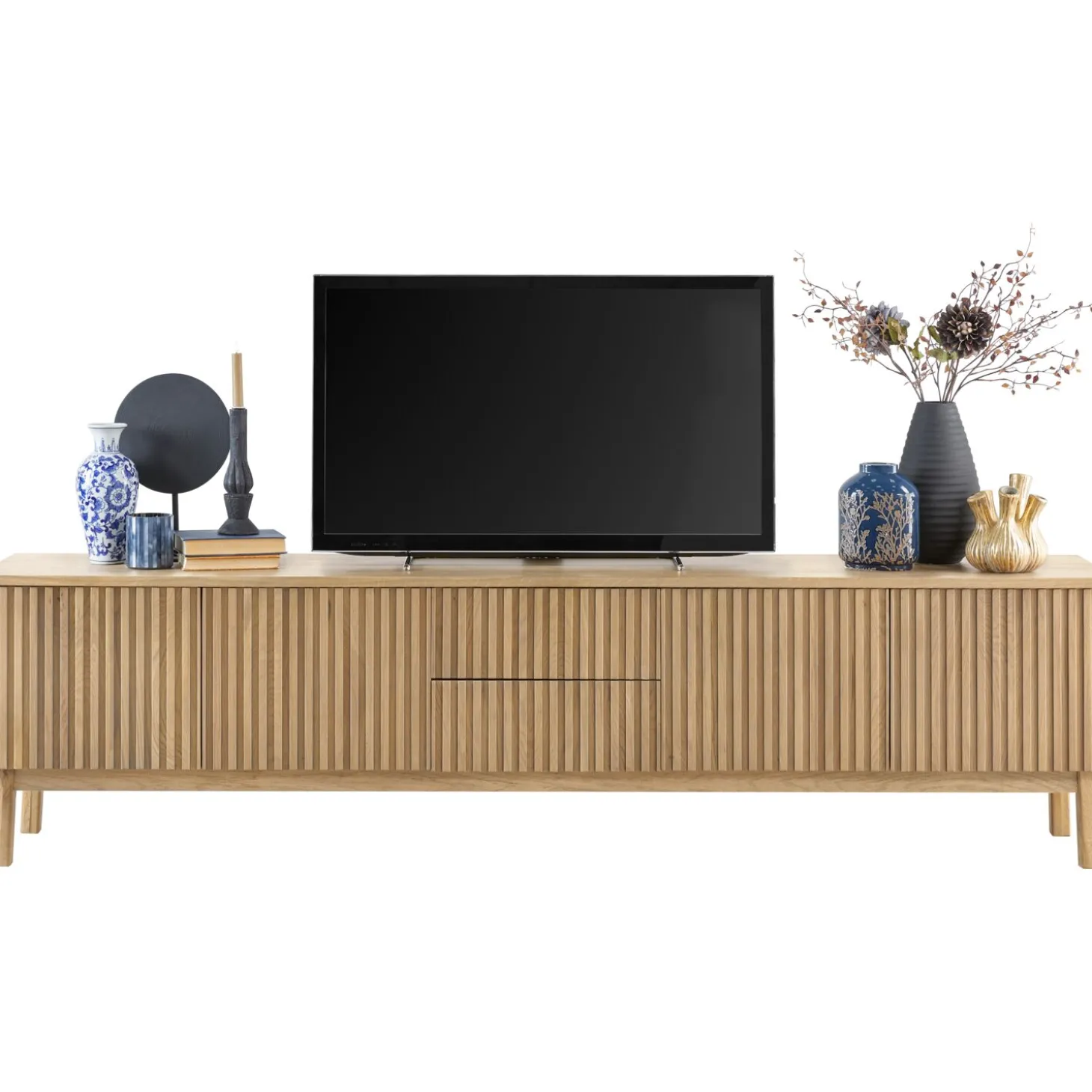 TV-meubel Arrosto Eikenhout 58x225x40 cm light roast