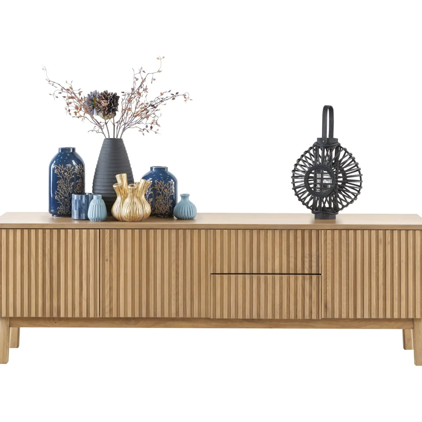 TV-meubel Arrosto Eikenhout 58x180x40 cm light roast