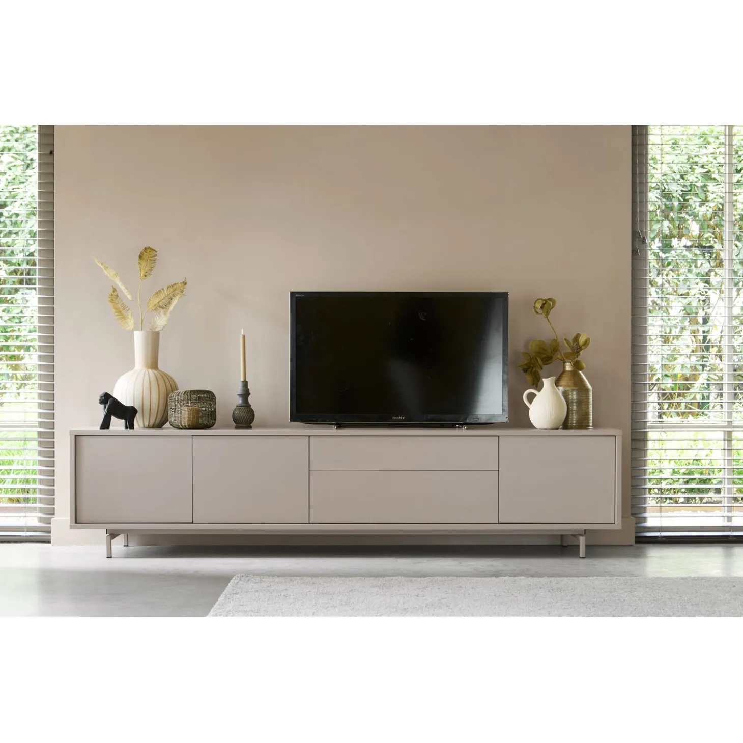 TV-meubel Famosa 228 cm grijs