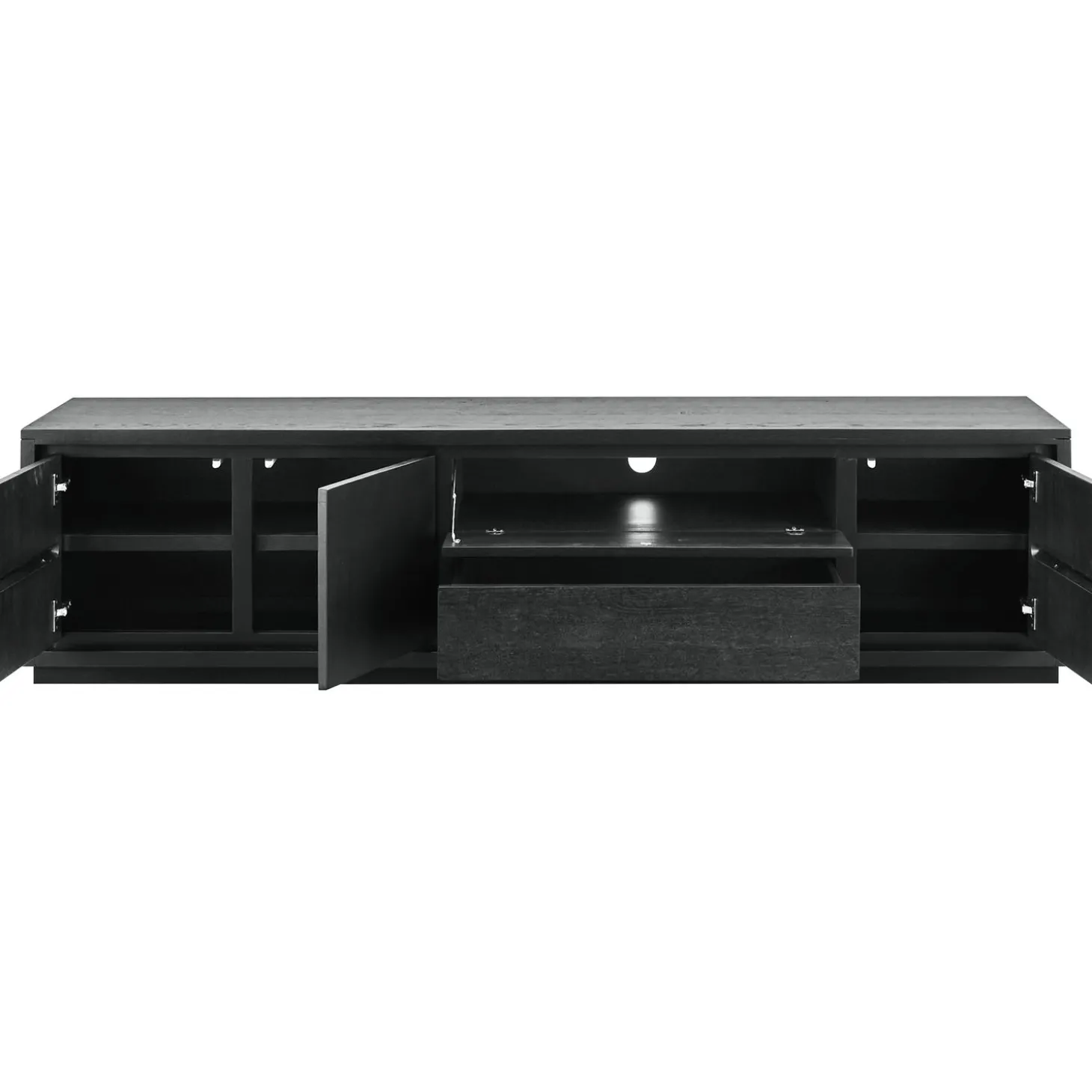 TV-meubel Lavio (203 cm) eiken zwart