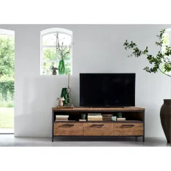TV-meubel Romaro (147 CM) teakhout mix rough