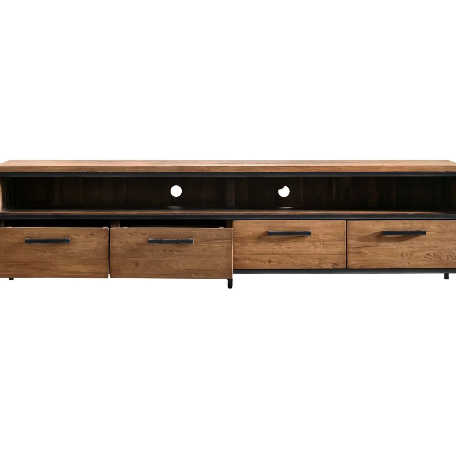 TV-meubel ROMARO (200 CM) teakhout mix rough