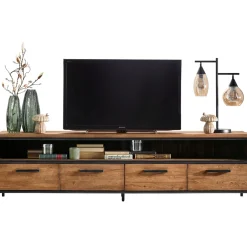 TV-meubel ROMARO (200 CM) teakhout mix rough