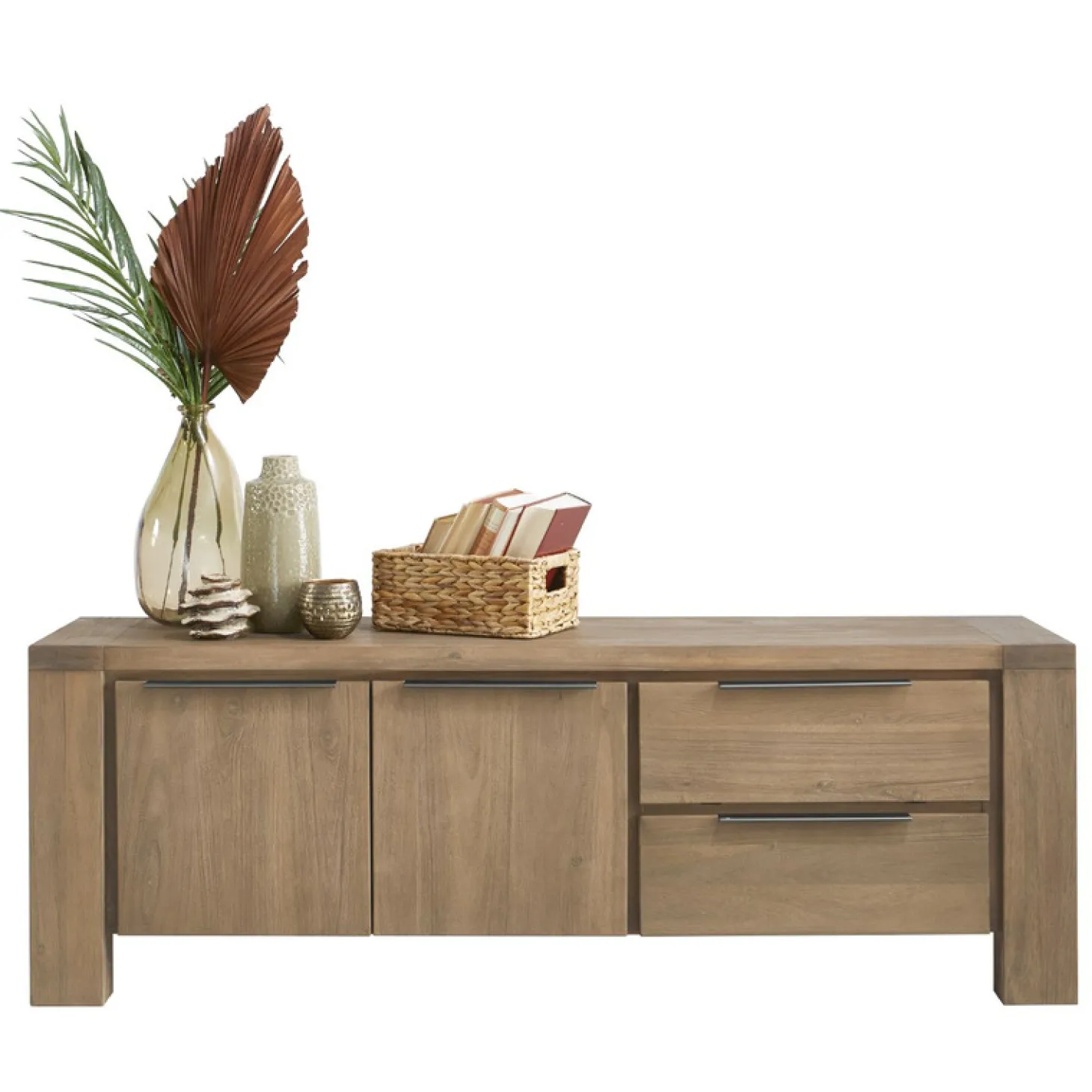 Tv-meubel Valvola (165 cm) acaciahout smoked brown
