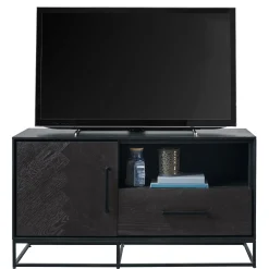 TV-meubel Vinito (109 CM) eiken fineer zwart