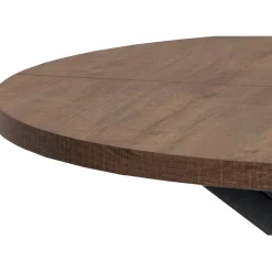 Uitschuifbare eettafel Mascaro 120/160 cm rond dark mango