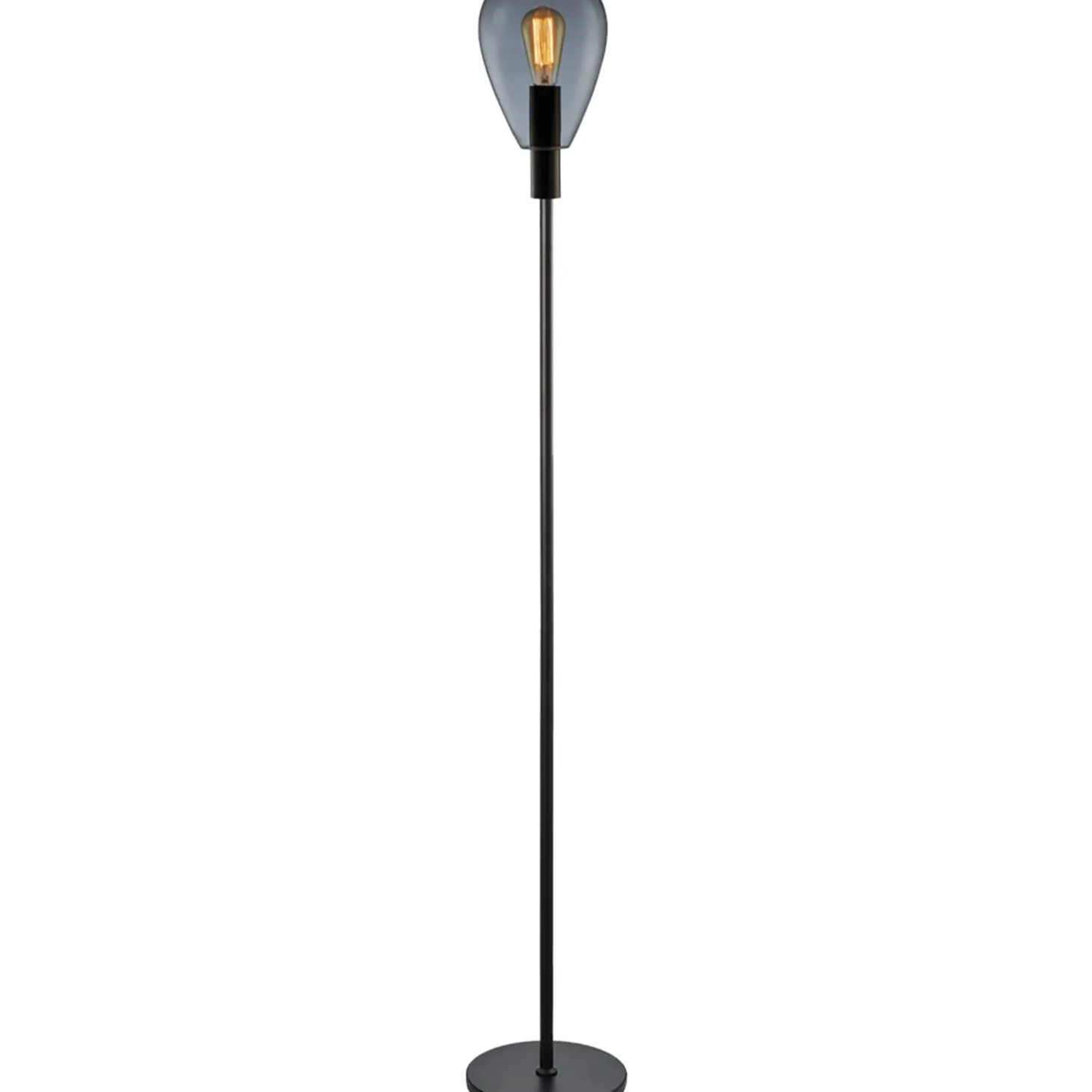 Vloerlamp Felinio Smoke glas 1-lichts