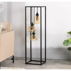 Vloerlamp frame Amber glas 3-lichts - Lungo