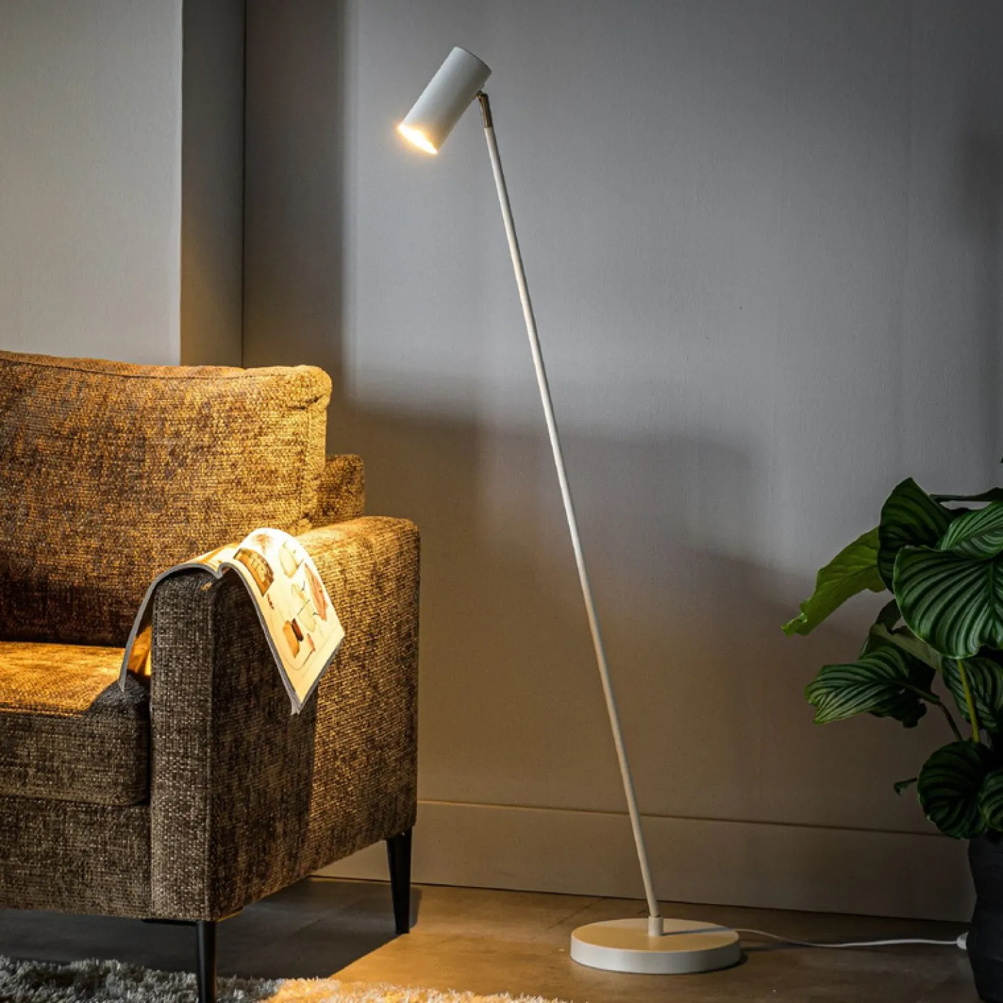 Vloerlamp Mirare Wit metaal 1-spots