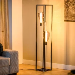 Vloerlamp Tiamo Zwart staal 160x25 cm