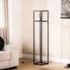 Vloerlamp Tiamo Zwart staal 140x28 cm