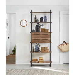 Wandkast Sistema 226x88x45 cm donkerbruin