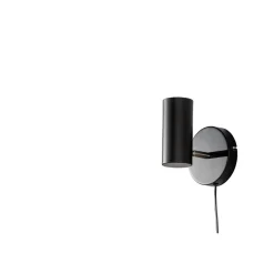 Wandlamp Mirare Zwart metaal 1-spots