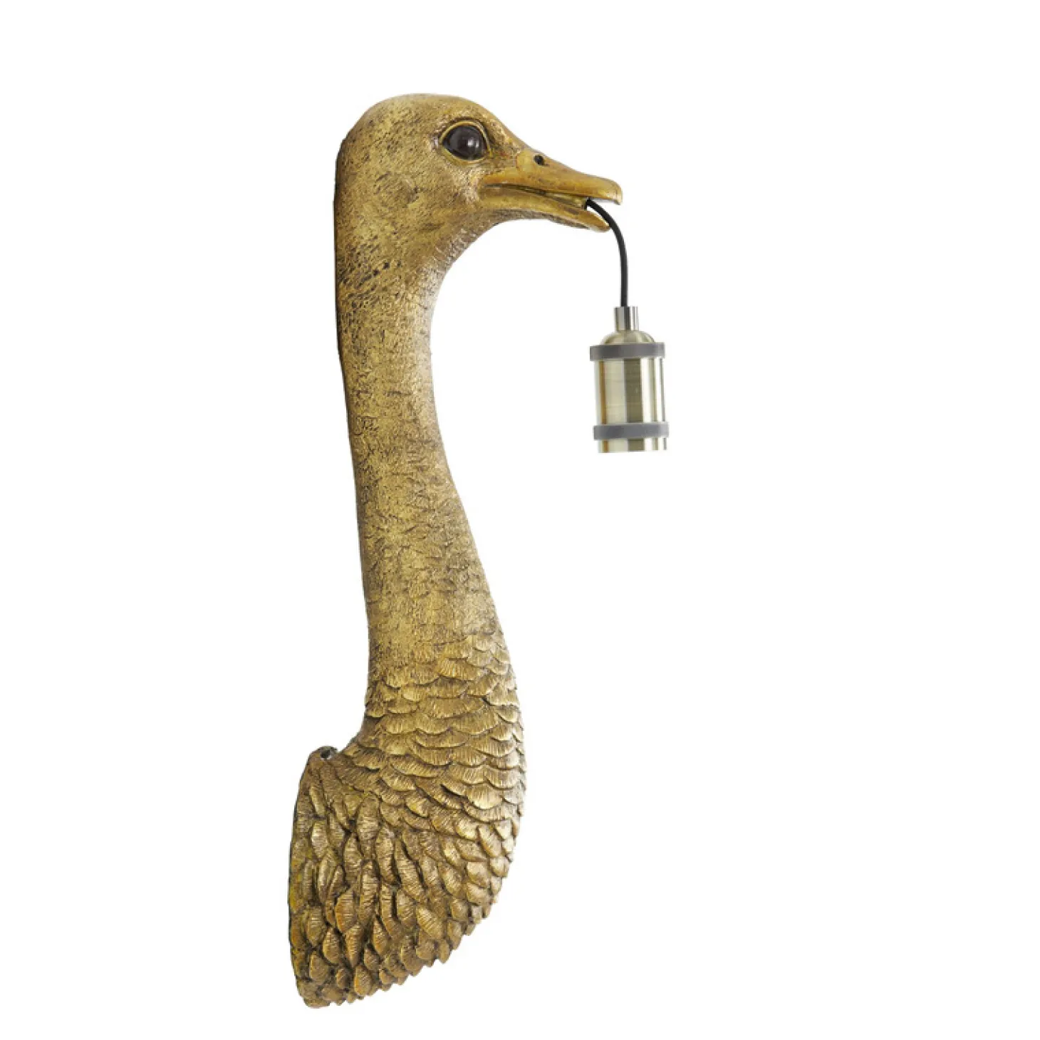 Wandlamp Mozzi Struisvogel antiek brons