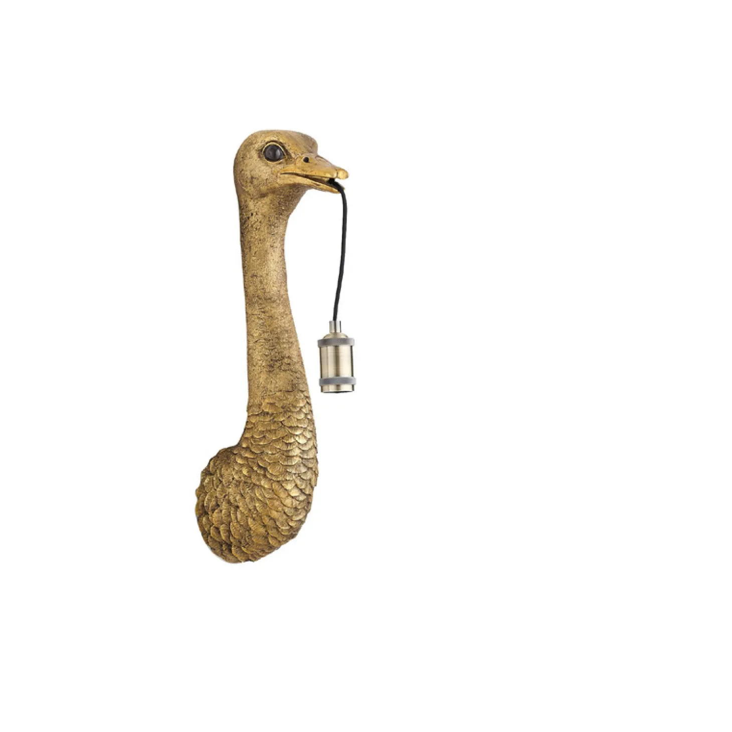 Wandlamp Mozzi Struisvogel antiek brons