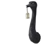 Wandlamp struisvogel Mat zwart