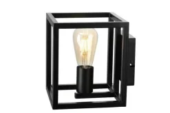 Wandlamp Tiamo Zwart staal 18x18 cm