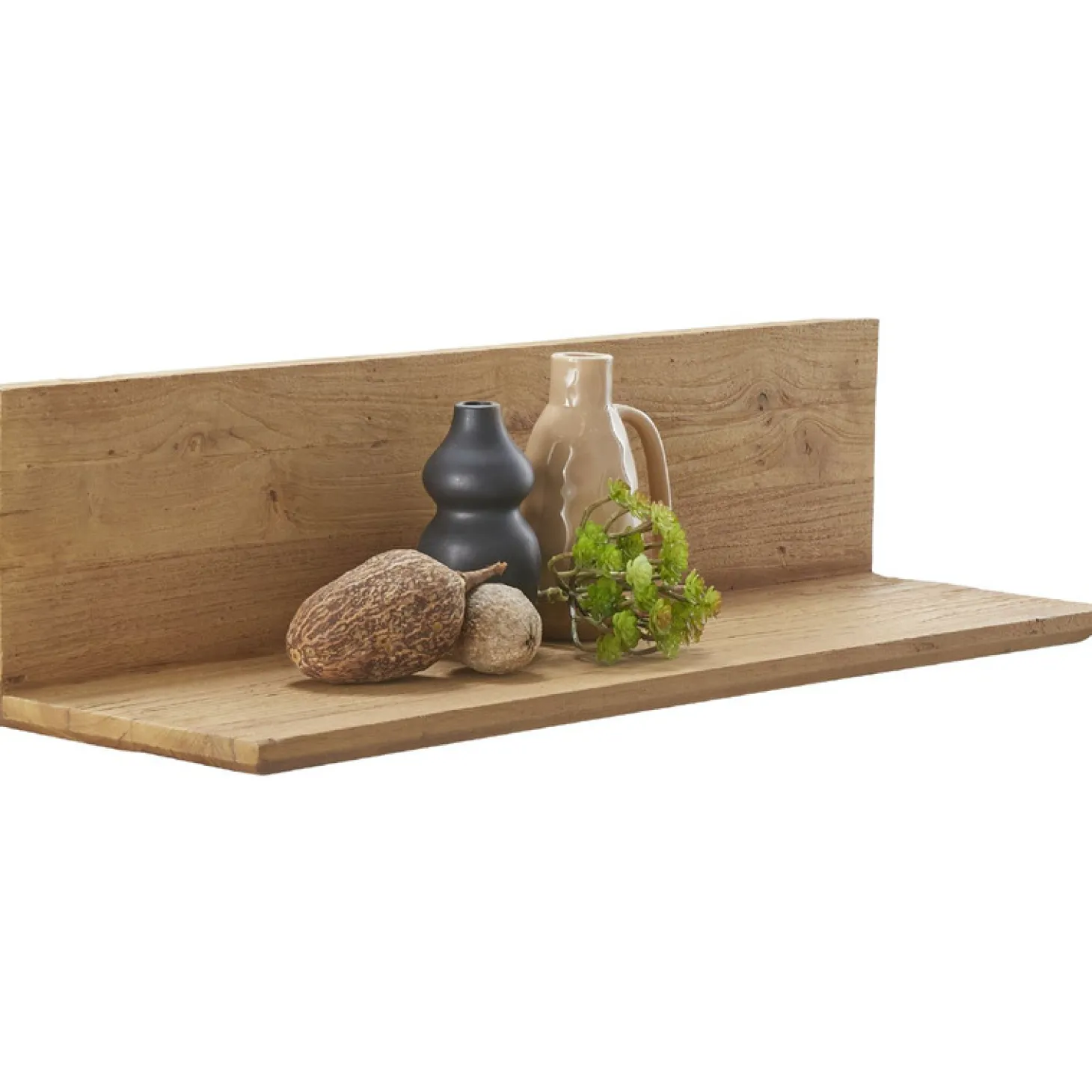 Wandplank Aska 80cm teak naturel brushed