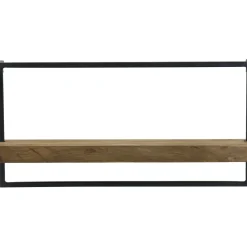 Wandplank Pardal Hout metaal 30x60 cm bruin